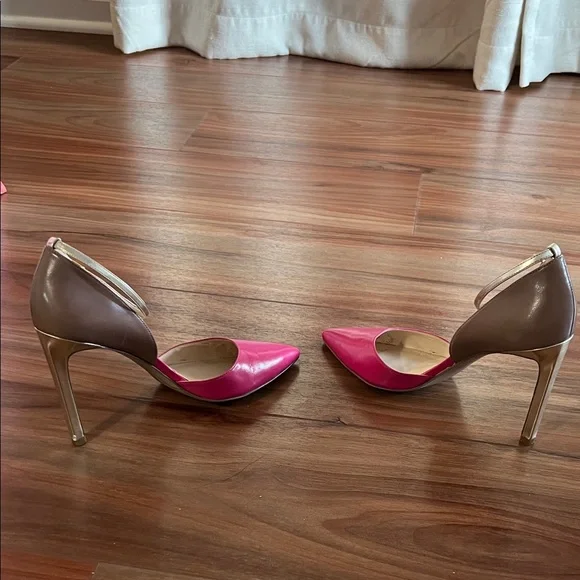 Nine West Women’s Pink Pointed-Toe Ankle-Strap Heels - Picture 8 of 8